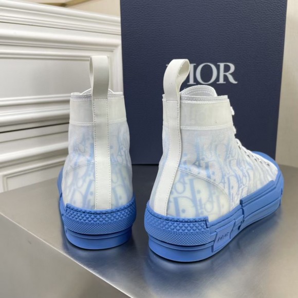 D*or men's b23 high-top sneakers in gradient blue oblique canvas