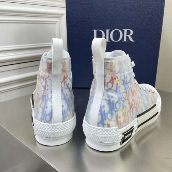 D*or men's b23 high-top sneakers in multicolour oblique canvas