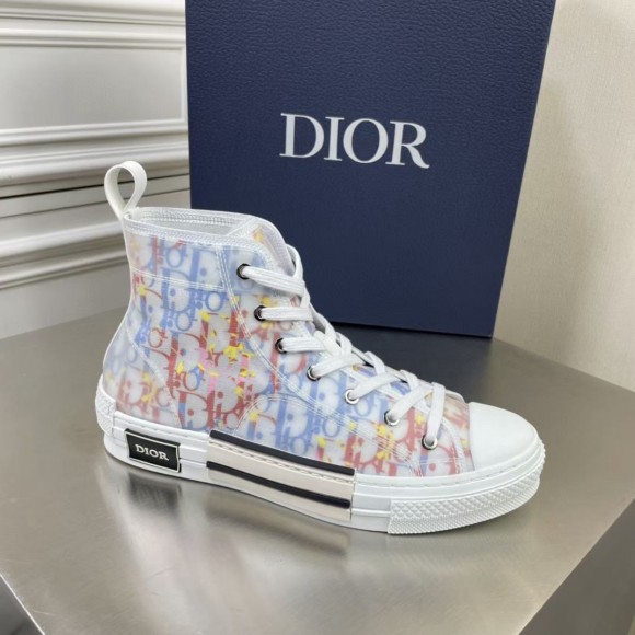 D*or men's b23 high-top sneakers in multicolour oblique canvas