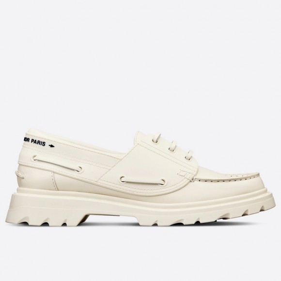 D*or walker boat shoes in white calfskin
