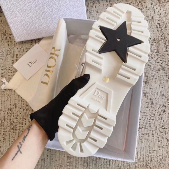 D*or walker boat shoes in white calfskin