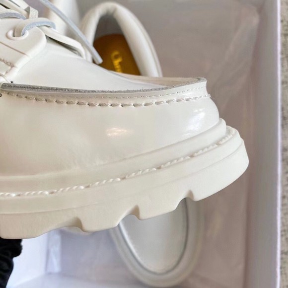 D*or walker boat shoes in white calfskin