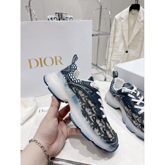 D*or vibe sneakers in blue D*or oblique technical fabric