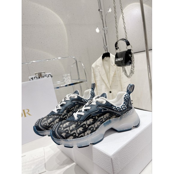 D*or vibe sneakers in blue D*or oblique technical fabric