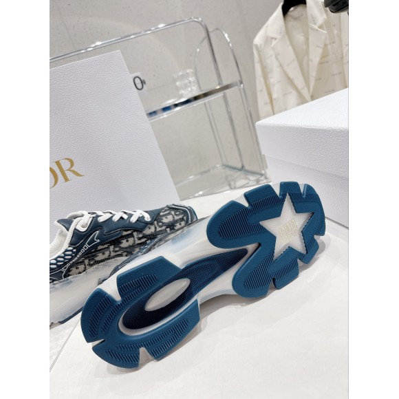D*or vibe sneakers in blue D*or oblique technical fabric