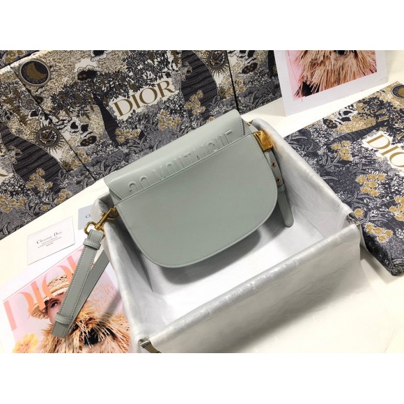 D*or bobby medium bag in grey box calfskin
