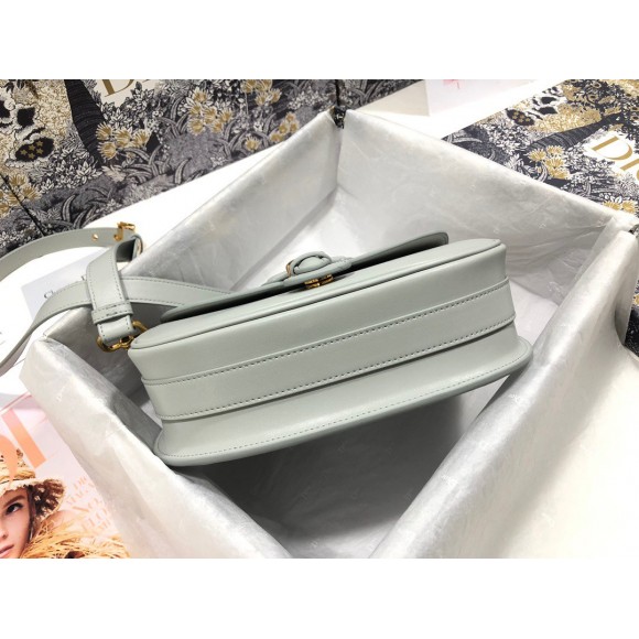 D*or bobby medium bag in grey box calfskin