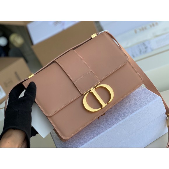 D*or 30 montaigne medium bag in poudre box calfskin