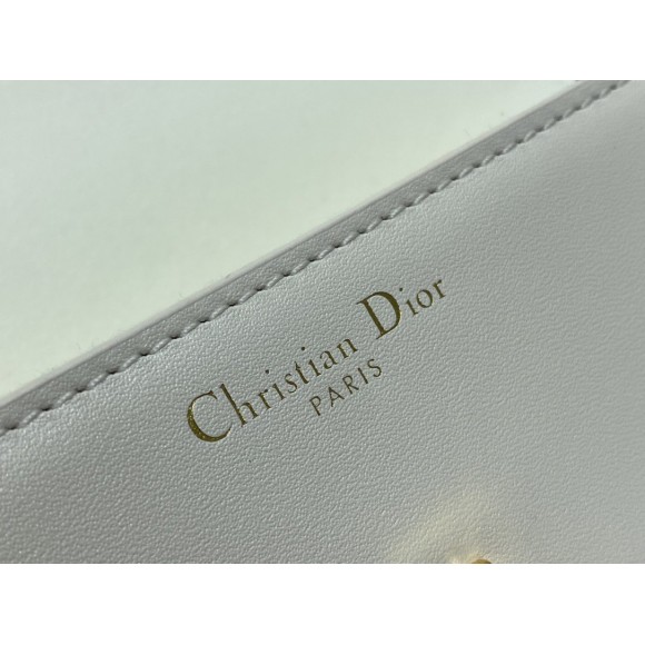 D*or 30 montaigne avenue bag in white box calfskin