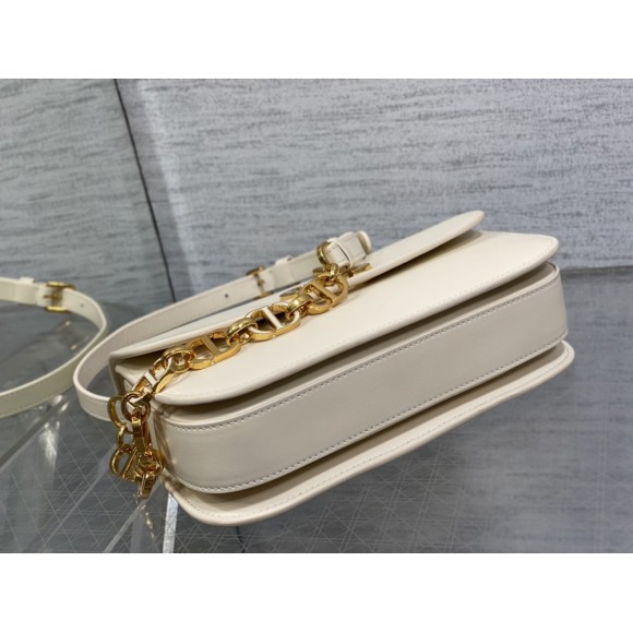 D*or 30 montaigne avenue bag in white box calfskin