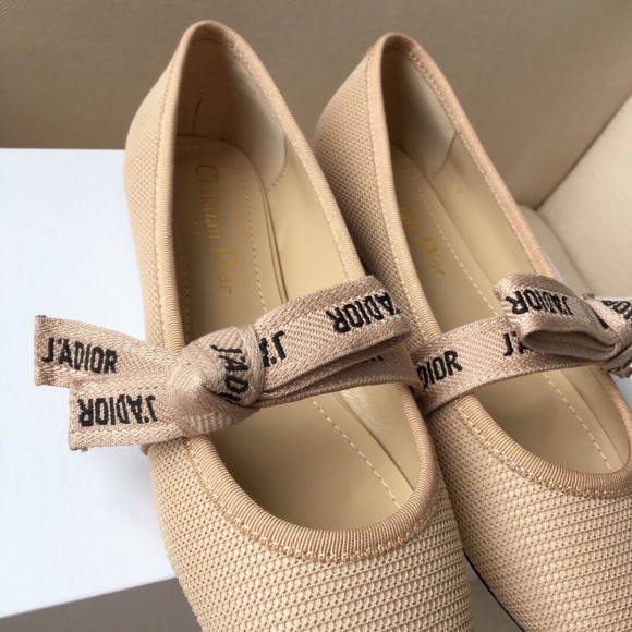 D*or miss j'aD*or ballerina flats in nude technical canvas