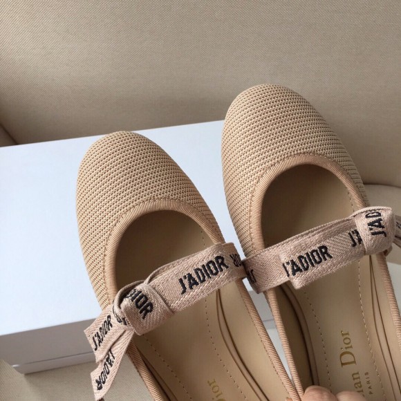 D*or miss j'aD*or ballerina flats in nude technical canvas