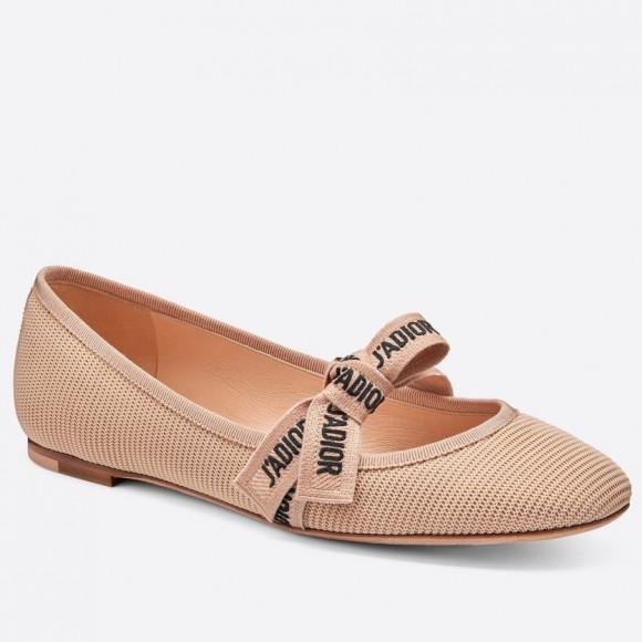 D*or miss j'aD*or ballerina flats in nude technical canvas