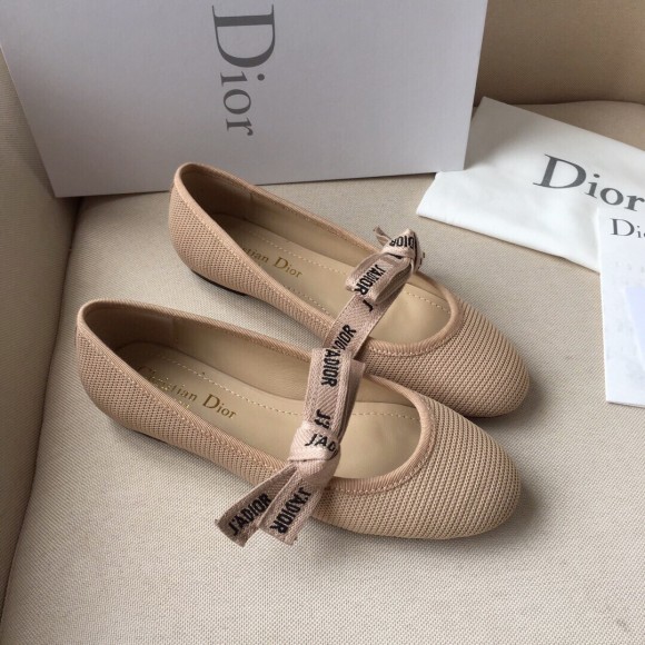 D*or miss j'aD*or ballerina flats in nude technical canvas