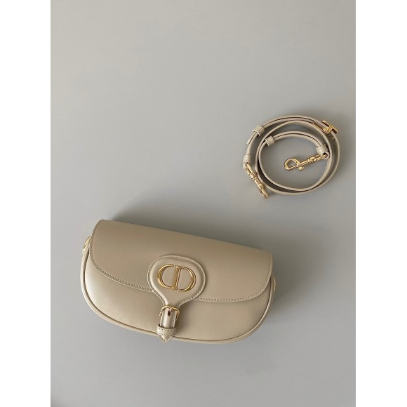 D*or bobby east-west bag in beige box calfskin