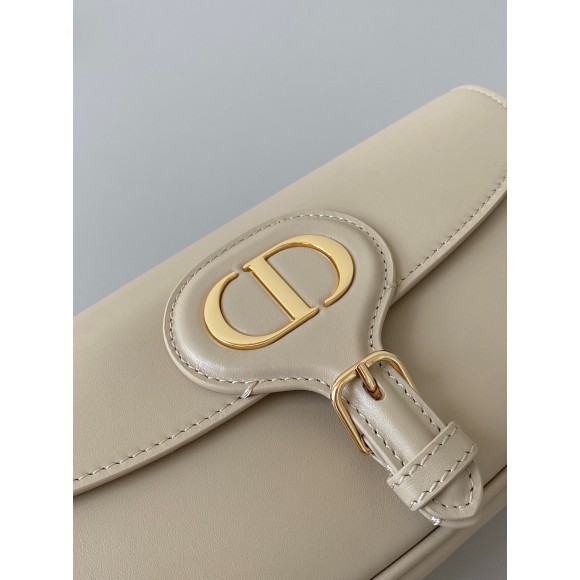 D*or bobby east-west bag in beige box calfskin