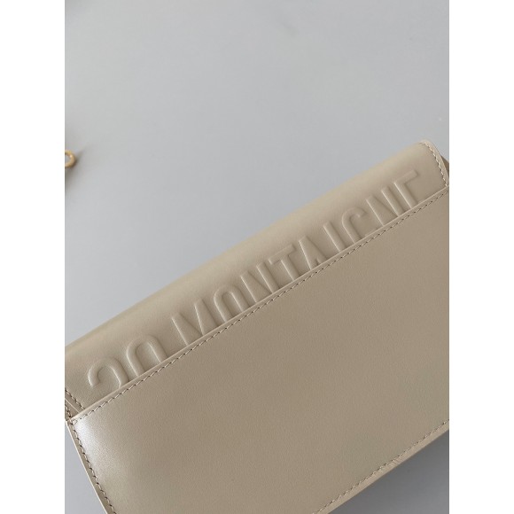 D*or bobby east-west bag in beige box calfskin