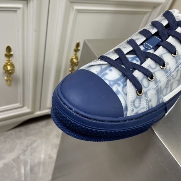 D*or men's b23 low-top sneakers in blue oblique canvas