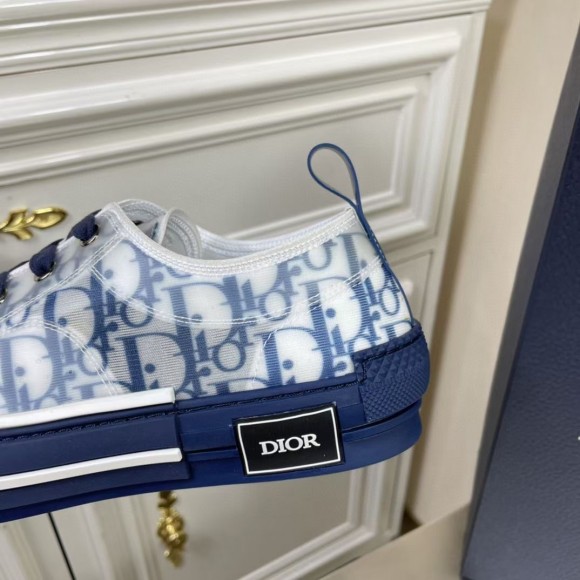 D*or men's b23 low-top sneakers in blue oblique canvas