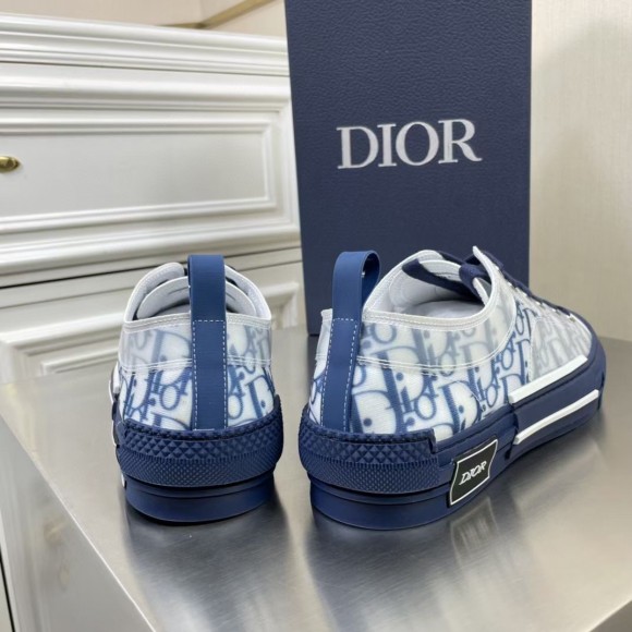 D*or men's b23 low-top sneakers in blue oblique canvas