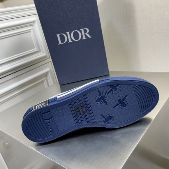 D*or men's b23 low-top sneakers in blue oblique canvas