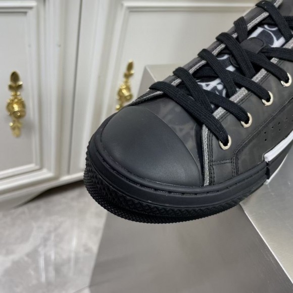 D*or men's b23 low-top sneakers in black oblique canvas