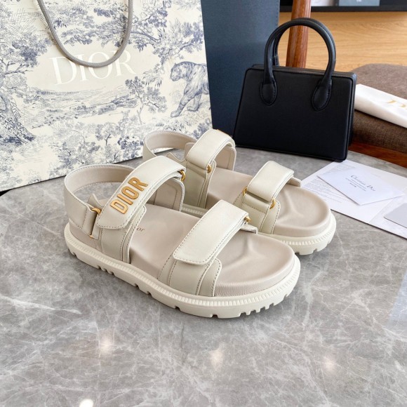 D*or D*oract sandals in white lambskin