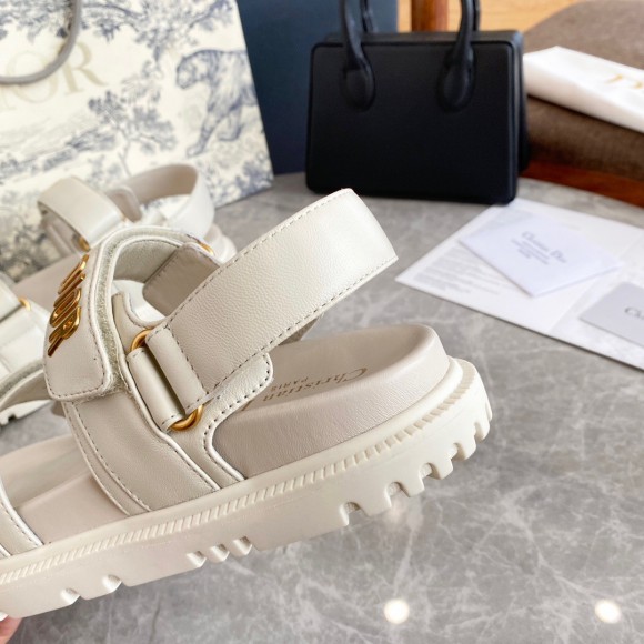 D*or D*oract sandals in white lambskin