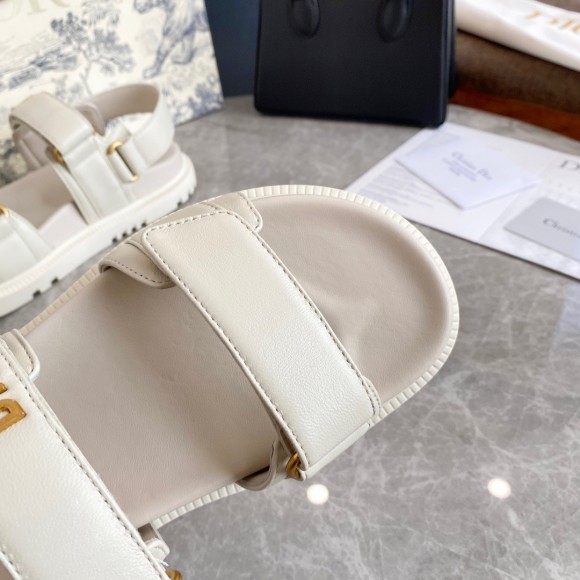 D*or D*oract sandals in white lambskin