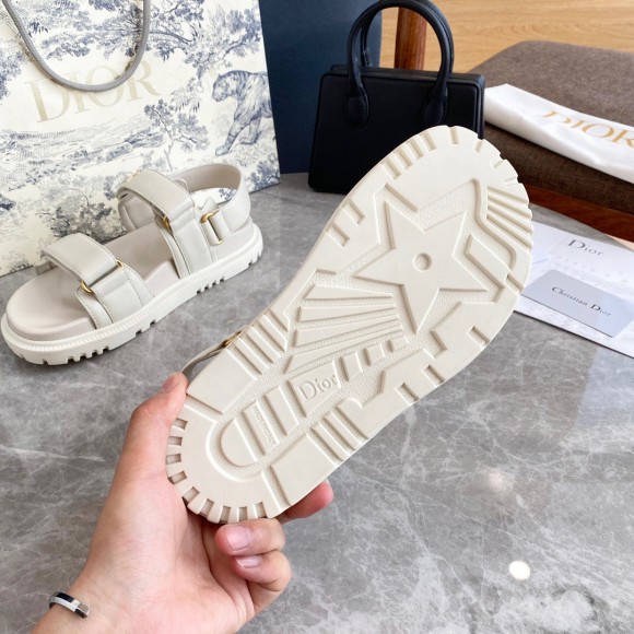 D*or D*oract sandals in white lambskin
