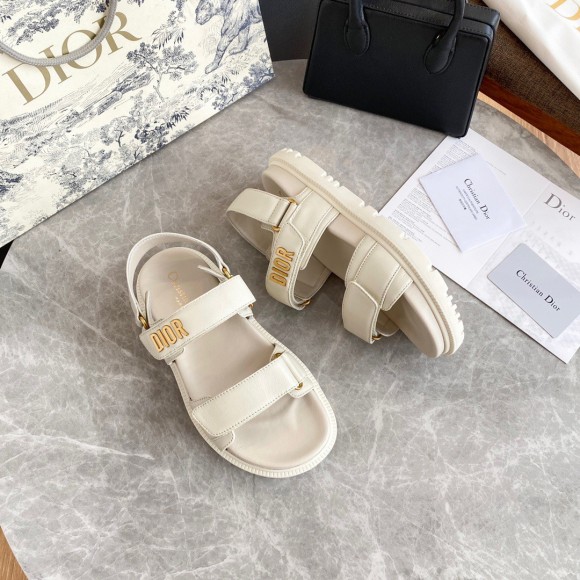 D*or D*oract sandals in white lambskin