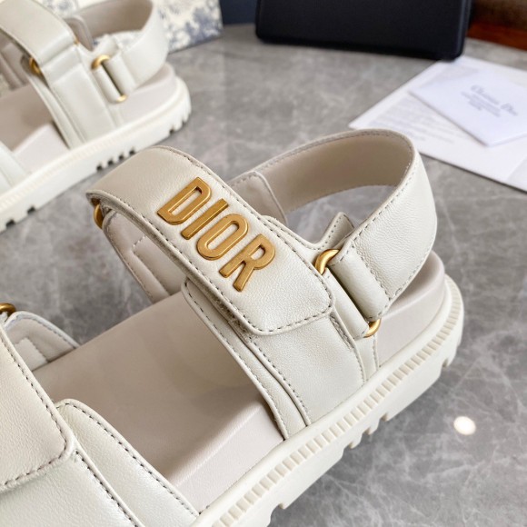 D*or D*oract sandals in white lambskin