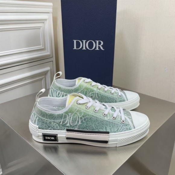 D*or men's b23 low-top sneakers with green and yellow print