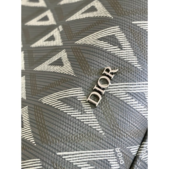 D*or safari tote bag in grey cd diamond canvas