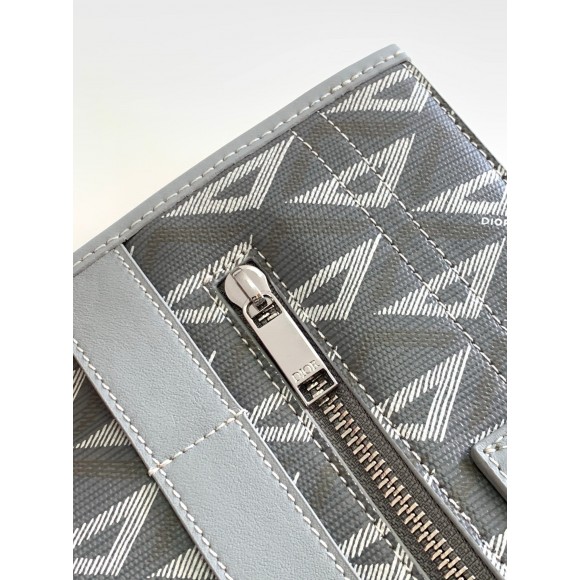 D*or safari tote bag in grey cd diamond canvas
