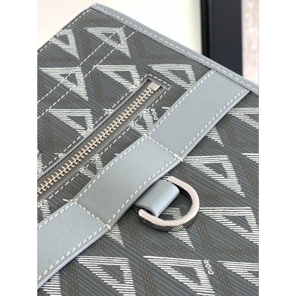 D*or safari tote bag in grey cd diamond canvas