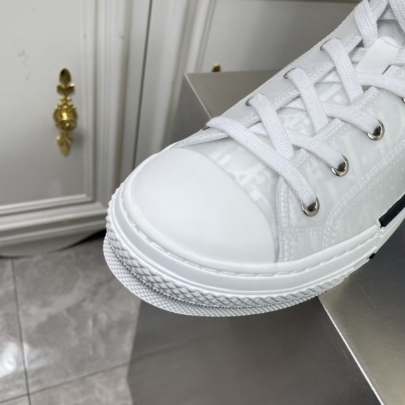 D*or men's b23 high-top sneakers in white oblique canvas