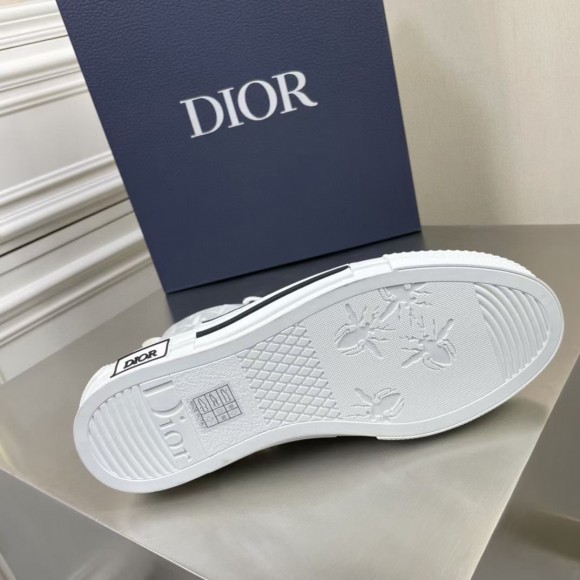 D*or men's b23 high-top sneakers in white oblique canvas