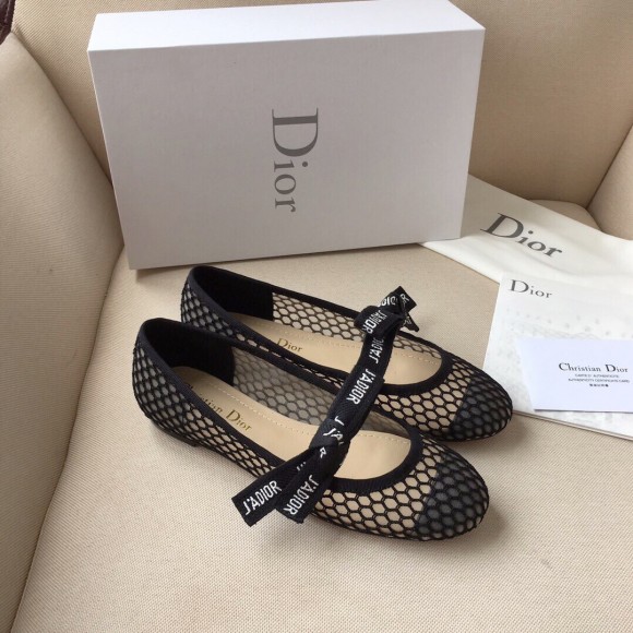 D*or miss j'aD*or ballerina flats in black mesh
