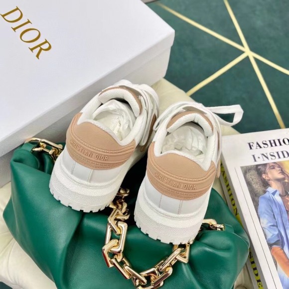 D*or D*or-id sneakers in white leather with nude strap