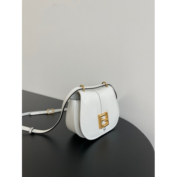 F**di c’mon small bag in white calfskin