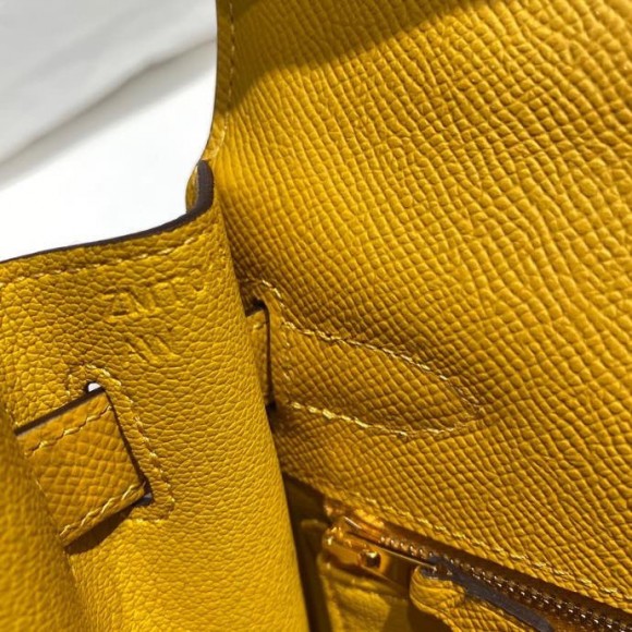 H**mes kelly 28cm sellier bag in yellow epsom calfskin ghw
